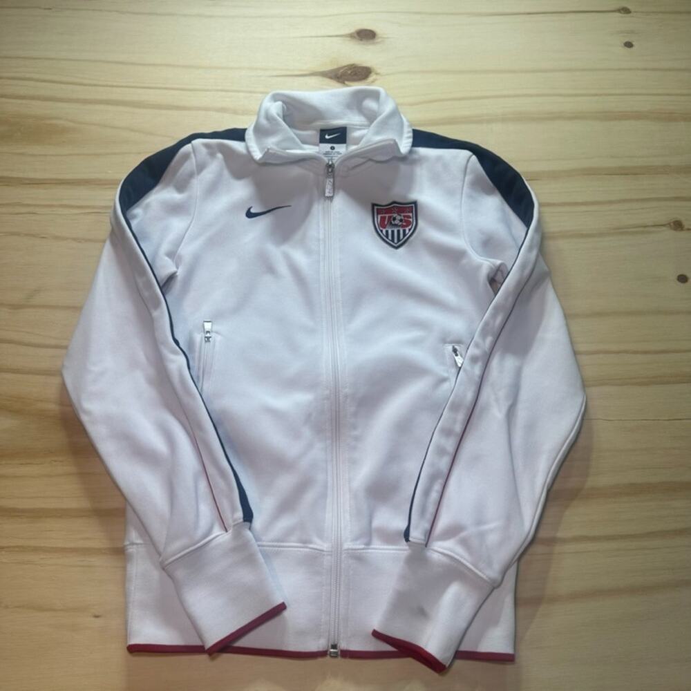 Nike Team USA Soccer Track Jacket Women's Size Small White Full Zip Home